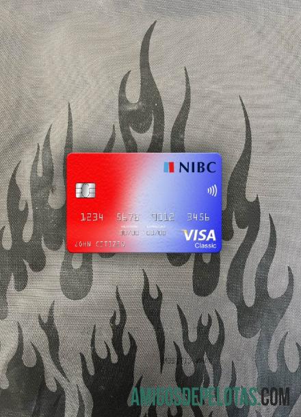 Belanda NIBC bank visa classic kartu tampilan foto depan makering