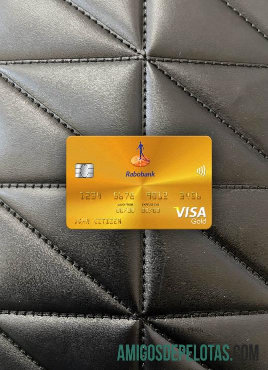 Belanda Rabobank visa gold kartu tampilan foto depan templat