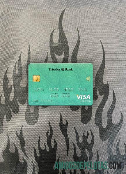 Belanda Triodos bank visa electron kartu tampilan foto depan pratinjau