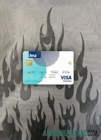 Selandia Baru BNZ Greymouth bank visa electron kartu tampilan foto depan makering