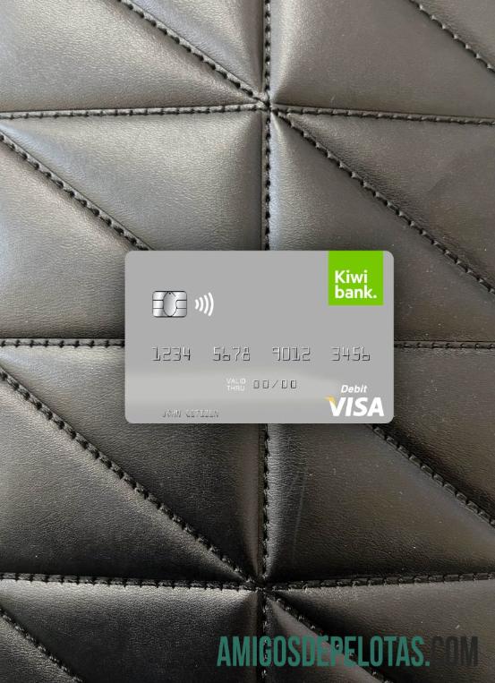 Selandia Baru Kiwibank visa Debit kartu tampilan foto depan desain