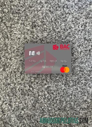 Nikaragua BAC Credomatic mastercard tampilan foto depan desain