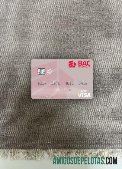 Nikaragua BAC Credomatic visa Debit kartu tampilan foto depan desain