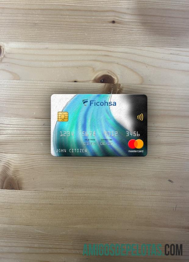 Nikaragua Banco Ficohsa bank mastercard tampilan foto depan templat