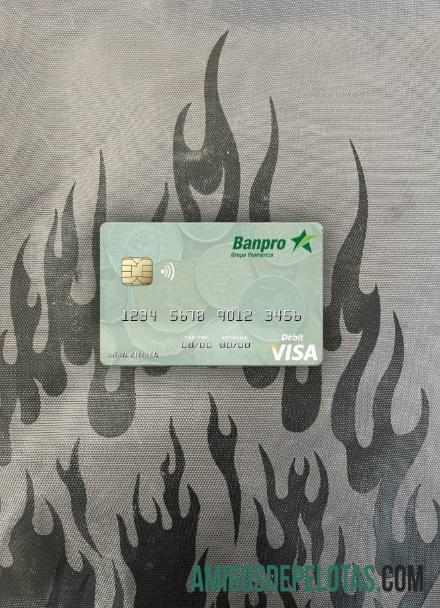 Nikaragua Banco de la Produccio╠ün visa Debit kartu tampilan foto depan pratinjau