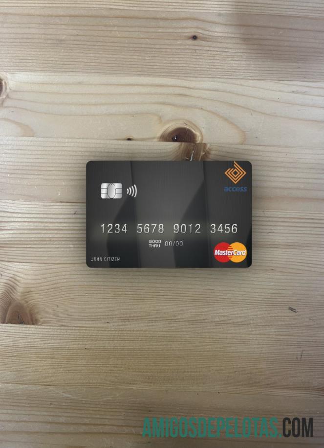 Nigeria Access bank Plc mastercard tampilan foto depan pratinjau