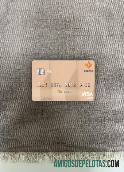 Nigeria Access bank Plc visa Debit kartu tampilan foto depan pratinjau