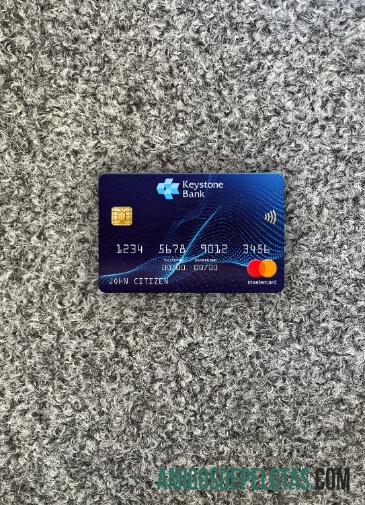 Nigeria Keystone bank mastercard tampilan foto depan makering