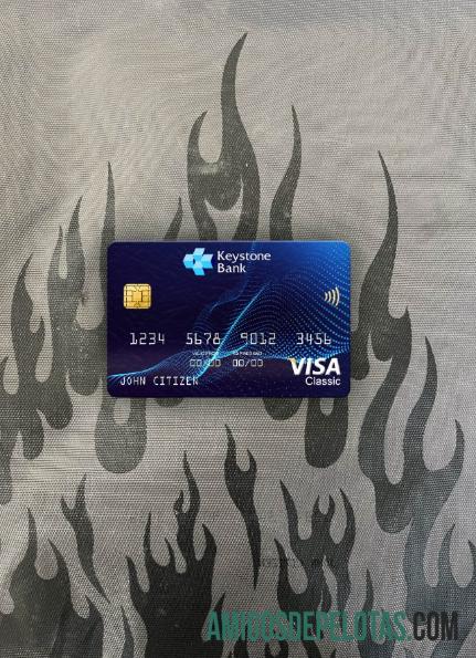 Nigeria Keystone bank visa classic kartu tampilan foto depan pratinjau