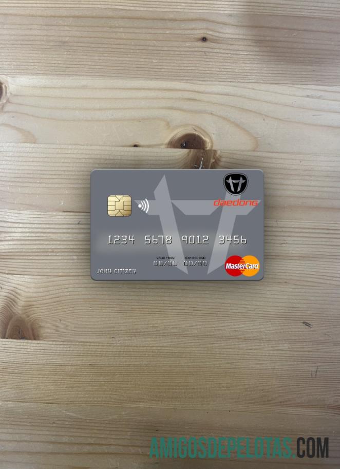 Korea Utara Daedong Kredit bank mastercard tampilan foto depan sampel