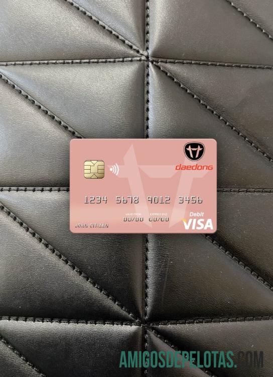 Korea Utara Daedong Kredit bank visa Debit kartu tampilan foto depan pratinjau