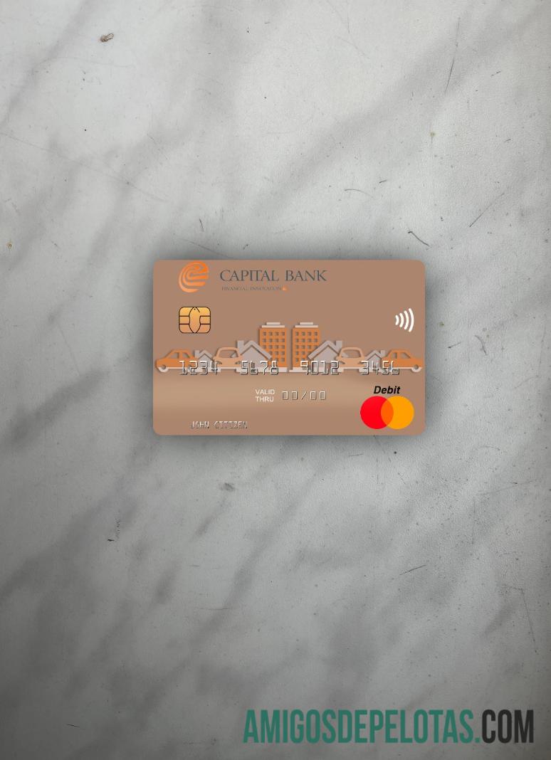 Makedonia Utara Capital Banka AD Skopje mastercard tampilan foto depan templat