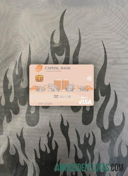 Makedonia Utara Capital Banka AD Skopje visa Debit kartu tampilan foto depan makering