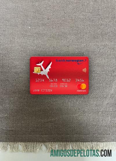 Norwegia bank Norwegian AS bank mastercard tampilan foto depan desain