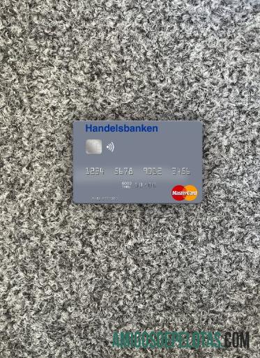 Norwegia Handelsbanken mastercard tampilan foto depan templat