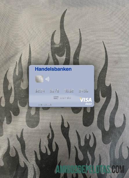 Norwegia Handelsbanken visa Debit kartu tampilan foto depan pratinjau