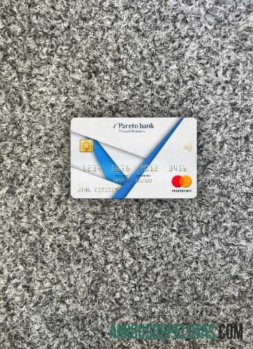 Norwegia Pareto bank mastercard tampilan foto depan templat