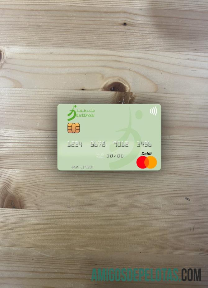Oman bank Dhofar mastercard tampilan foto depan sampel