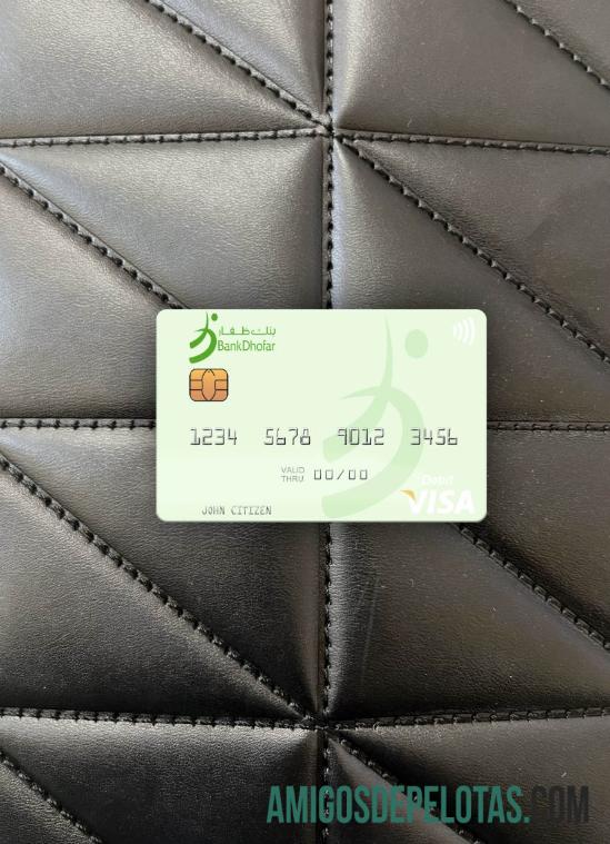 Oman bank Dhofar visa Debit kartu tampilan foto depan pratinjau
