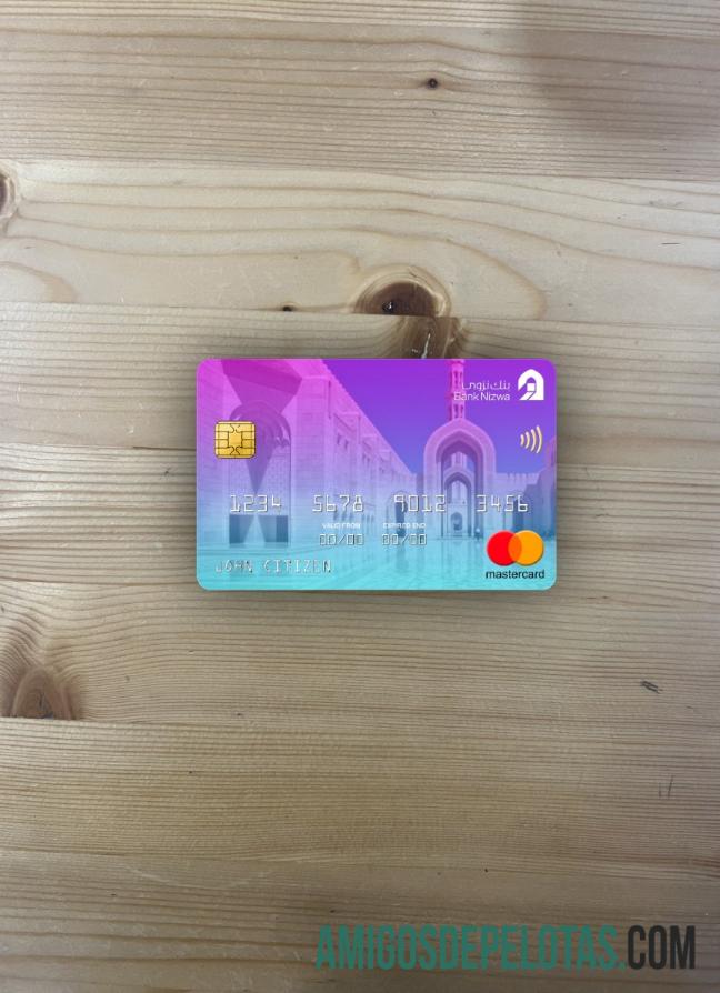 Oman bank Nizwa mastercard tampilan foto depan sampel
