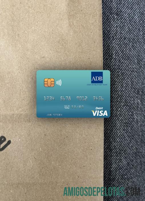 Palau ADB bank visa Debit kartu tampilan foto depan makering