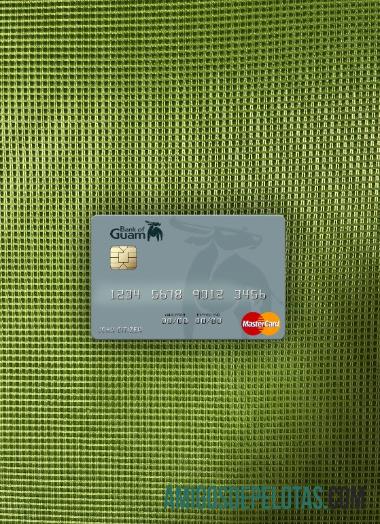 Palau bank of Guam mastercard tampilan foto depan desain