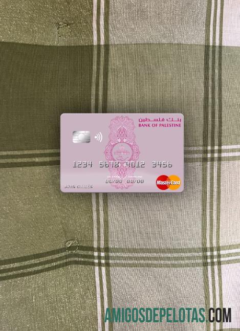 Palestina bank of Palestina mastercard tampilan foto depan desain