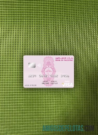 Palestina bank of Palestina visa Debit kartu tampilan foto depan pratinjau