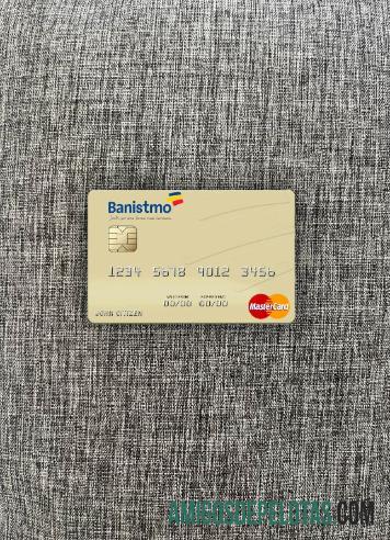Panama Banco Banistmo mastercard tampilan foto depan templat