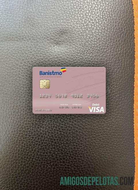 Panama Banco Banistmo visa Debit kartu tampilan foto depan makering