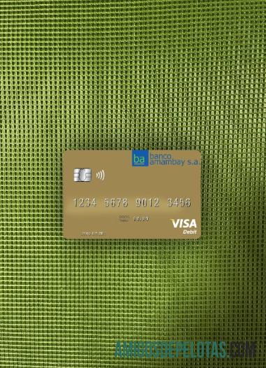 Paraguay Banco Amambay visa Debit kartu tampilan foto depan sampel