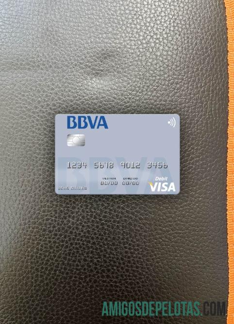Paraguay Banco BBVA bank visa Debit kartu tampilan foto depan pratinjau