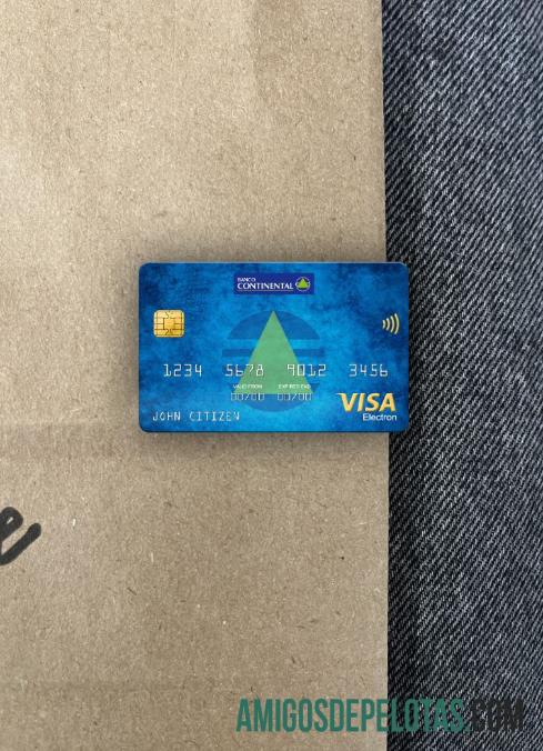 Paraguay Banco Continental S.A.E.C.A. bank visa electron kartu tampilan foto depan pratinjau