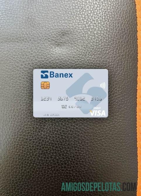 Peru Banco Banex visa Debit kartu tampilan foto depan makering