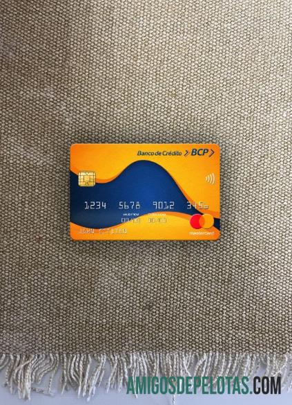 Peru Banco de Credito del Peru (BCP) bank mastercard tampilan foto depan templat