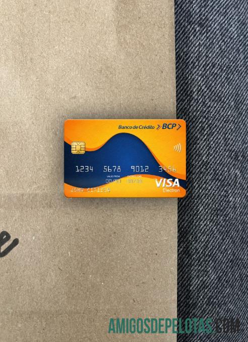 Peru Banco de Credito del Peru (BCP) bank visa electron kartu tampilan foto depan pratinjau