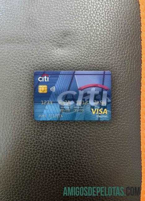 Peru Citibank visa electron kartu tampilan foto depan templat