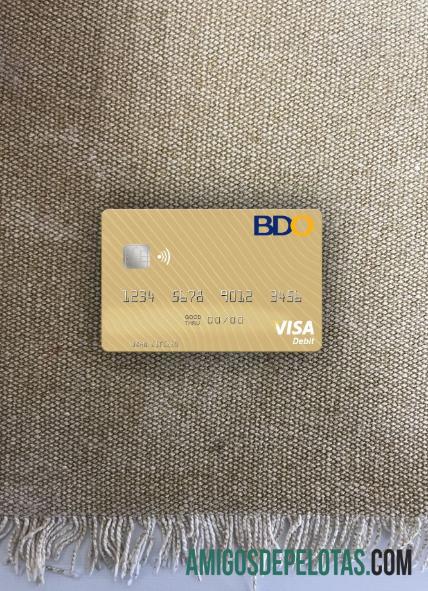 Filipina Banco de Oro visa Debit kartu tampilan foto depan makering