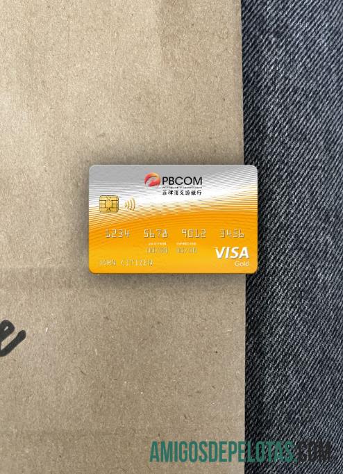 Filipina bank of Communications visa gold kartu tampilan foto depan pratinjau