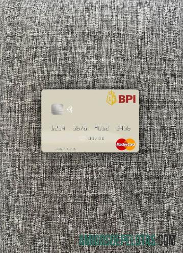 Filipina bank of the Philippine Islands mastercard tampilan foto depan sampel