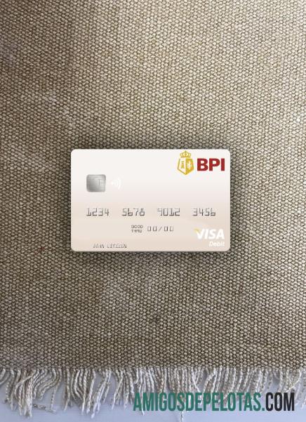 Filipina bank of the Philippine Islands visa Debit kartu tampilan foto depan desain