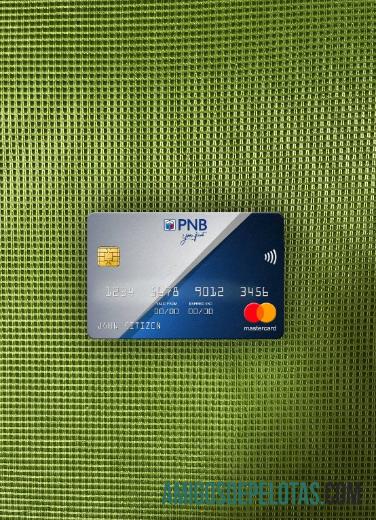 Filipina nasional bank (PNB) mastercard tampilan foto depan desain