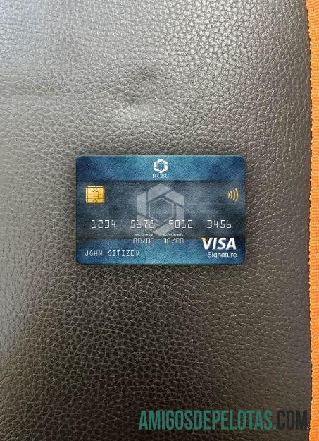 Filipina Rizal komersial Banking Corporation (RCBC) visa Tanda Tangan kartu tampilan foto depan sampel