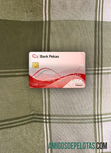 Polandia bank Pekao S.A bank visa classic kartu tampilan foto depan desain