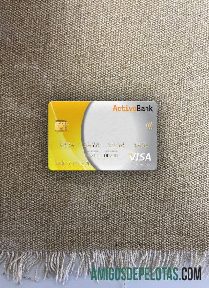 Portugal Activobank visa electron kartu tampilan foto depan sampel