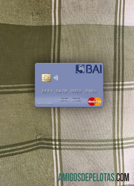 Portugal Banco BAI Europa mastercard tampilan foto depan sampel
