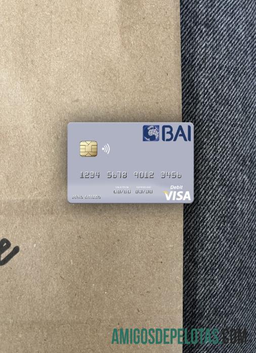 Portugal Banco BAI Europa visa Debit kartu tampilan foto depan sampel