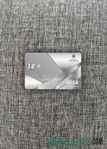 Portugal Banco Carregosa bank visa platinum kartu tampilan foto depan makering