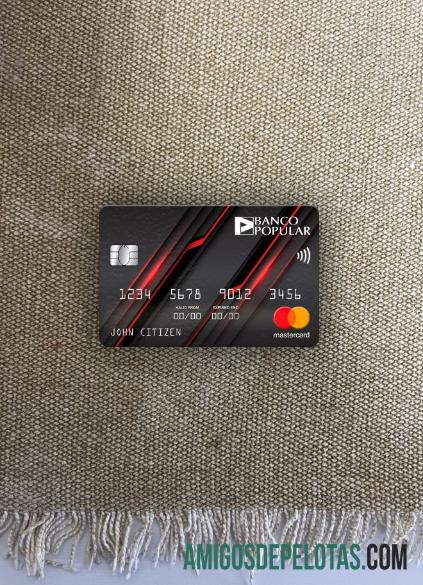 Portugal Banco Popular bank mastercard tampilan foto depan templat