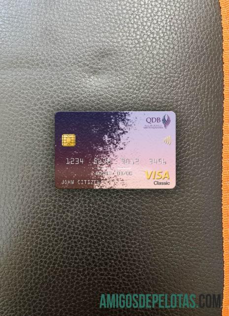 Qatar Development bank visa classic kartu tampilan foto depan sampel